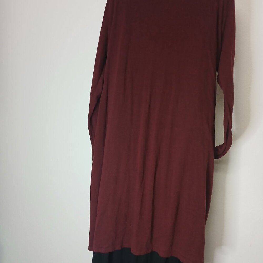 UEC Zenana Outfitters Maroon Long Sweater Duster with pockets size 3X - Picture 6 of 9